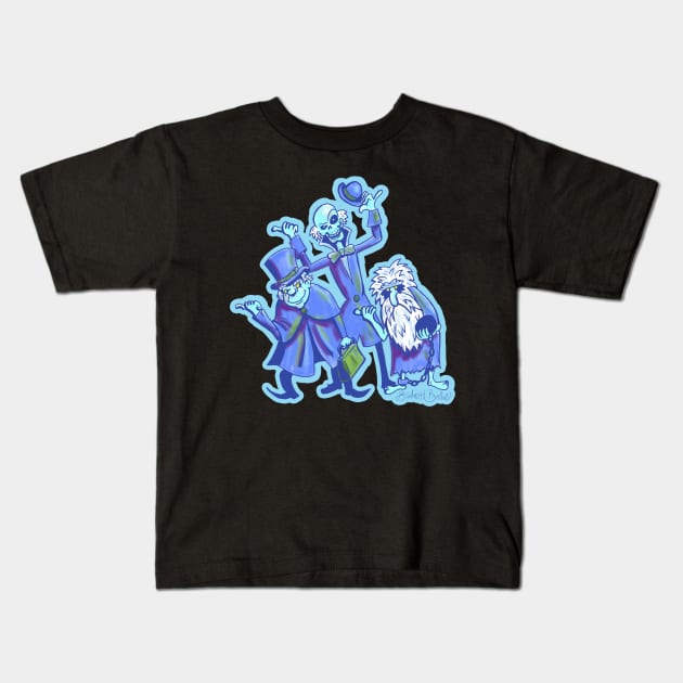 Beware of Hitchhiking Ghosts Kids T-Shirt by brodiehbrockie